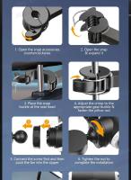 SEAMETAL-reposacabezas de refrigeración, ventiladores de doble cabezal, rotación multiángulo, ventilador de aire enfriador ajustable de 3 velocidades para accesorios de coche - details 9