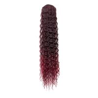 Cola de caballo rizada con cordón, estilo cornrow, con clip, efecto ombré, onda profunda, extensión de cola de caballo larga, postizo de cola de caballo - details 20
