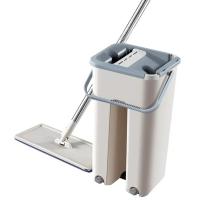 Fregona plana con cabezal de fibra ultrafina, juego de cubo de fregona giratoria y fregona reemplazable para limpieza de suelos - details 5