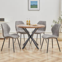 EGOONM-sillas acolchadas tapizadas para comedor, asientos de tela de lino con patas de Metal para balcón, restaurante, cafetería, hogar y habitación, 4 unidades - details 15
