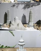 Torre de Piedra de Arena en miniatura, adornos de pabellón, figuritas de linterna, jardín de hadas, bonsái, Rocalla, decoración de habitación de terrario - details 6