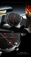 Reloj de Cuarzo Premium Automático, Movimiento Japonés, Correa de Acero Inoxidable Azul Negro, Resistente al Agua, Moda de Viaje para Hombres - details 13