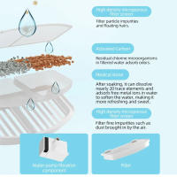 Fuente de agua de plástico para mascotas, tazón de agua ultrasilencioso de gran capacidad, uso para perros y gatos - details 2
