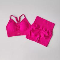 Conjuntos de Yoga de 2 uds., trajes de entrenamiento de cintura alta para mujer, ropa de gimnasio, trajes deportivos, chándal de Fitness, ropa deportiva, traje corto - details 8