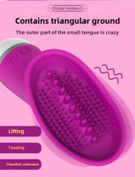 Dispositivo de masturbación femenina, masturbador para lamer la lengua, varita multivibración, Juguetes sexuales estimulantes GS - details 3