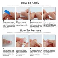 10 uñas adhesivas rosas y negras de vacaciones de bailarina hechas a mano, juego completo, uñas postizas - details 1