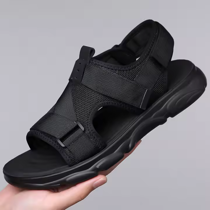 Sandalias de verano para hombre, zapatillas de playa casuales planas antideslizantes, clásicas para el hogar, pantuflas antideslizantes, zapatos para hombre - 1