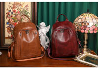 Mochila De Cuero pu para mujer, bolso de hombro femenino, mochila de viaje vintage, mochila de trabajo informal, regalo - details 5