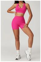 Shorts de Yoga de Cintura Alta Ajuste de Barriga, Levantamiento de Cadera, Ropa de Gimnasio de Nylon Zapatillas de Correr para Primavera/Verano - details 19