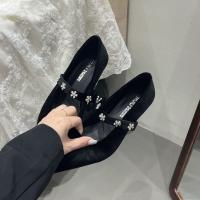Diseño de nicho zapatos individuales franceses zapatos de mujer nuevo temperamento de diamantes de imitación tacón puntiagudo zapatos Mary Jane - details 3