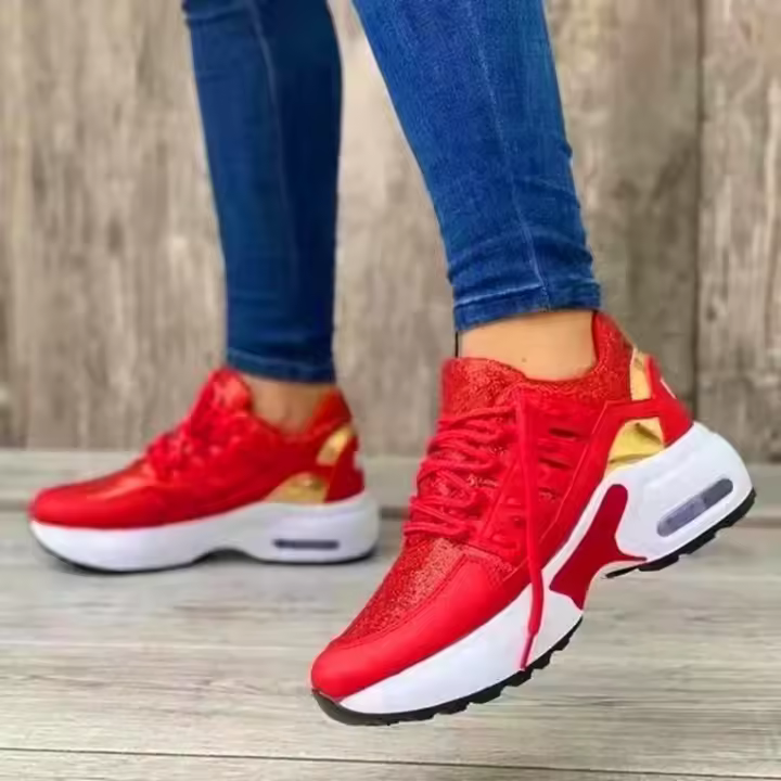 Zapatos informales de suela gruesa para mujer, calzado deportivo de tallas grandes, primavera, verano y otoño - 1