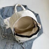Mochila de plumón liso, mochila acolchada de gran capacidad, mochila escolar para estudiantes adolescentes, mochila multibolsillo, mochila versátil de algodón acolchada - details 6