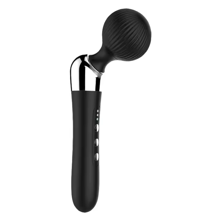 Masajeador vibratorio personal inalámbrico de mano: 10 modos, 5 velocidades, impermeable, masajeador de varita inalámbrico para mujeres, hombres, relajación de cuerpo completo, carga magnética USB - 1