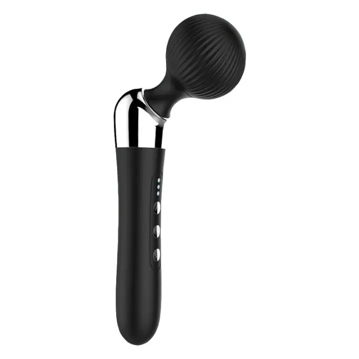 Masajeador vibratorio personal inalámbrico de mano: 10 modos, 5 velocidades, impermeable, masajeador de varita inalámbrico para mujeres, hombres, relajación de cuerpo completo, carga magnética USB - 1
