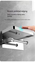 Estante de Teléfono Adhesiva Montada en la Pared para Baño y Cocina Soporte de Papel Higiénico con Encajados en Acero Inoxidable Modunful - details 5