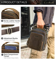 Bolso de hombro pequeño para hombre, bandolera de piel auténtica para iPad de 8,3 pulgadas, Bolso Mini de diseñador Vintage, nuevo - details 8