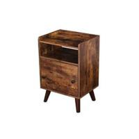 HOOBRO Mesa Auxiliar con Bandeja, de Sofá Plegable con Bandeja Extraíble de Madera, Mesa de Café de Estilo Vintage con Estructura Metálica, Estilo Industrial Contemporáneo, Marrón Rústico EBF29BZ01 - details 8