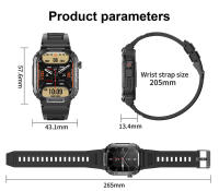 2025 nuevo reloj inteligente militar para hombres impermeable al aire libre rastreador de actividad/deporte Monitor de salud 2,10 "BT llamada Smartwatch - details 23