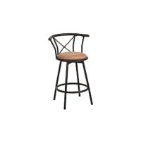 COSY Juego de 2 Taburete de Bar con Respaldo, Apoyabrazos y Reposapiés Sillas Tapizados de Gamuza Vintage Industrial Asiento de 72 cm de Altura para Cocina, Bar, Comedor, Marrón - details 20