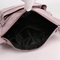 Bolso De Hombro Cruzado Para Mujer Impermeable De Nylon Estilo Moda Bolso Bandolera Con Solapa Cierre De Cremallera - details 12