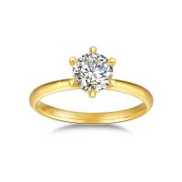 Anillo de Oro 18K Certificado Moissanita de 6.5mm Estilo Solitario con 6 Garras para Mujeres - details 5
