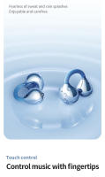 Nuevos auriculares Bluetooth de clip para la oreja, auriculares inalámbricos de alta calidad de sonido, auriculares deportivos de conducción ósea que no entran en el oído. - details 21