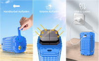 Linternas solares regalo recargables  camping Portátil multifunción LED manivela Faroles jardin exterior - details 8