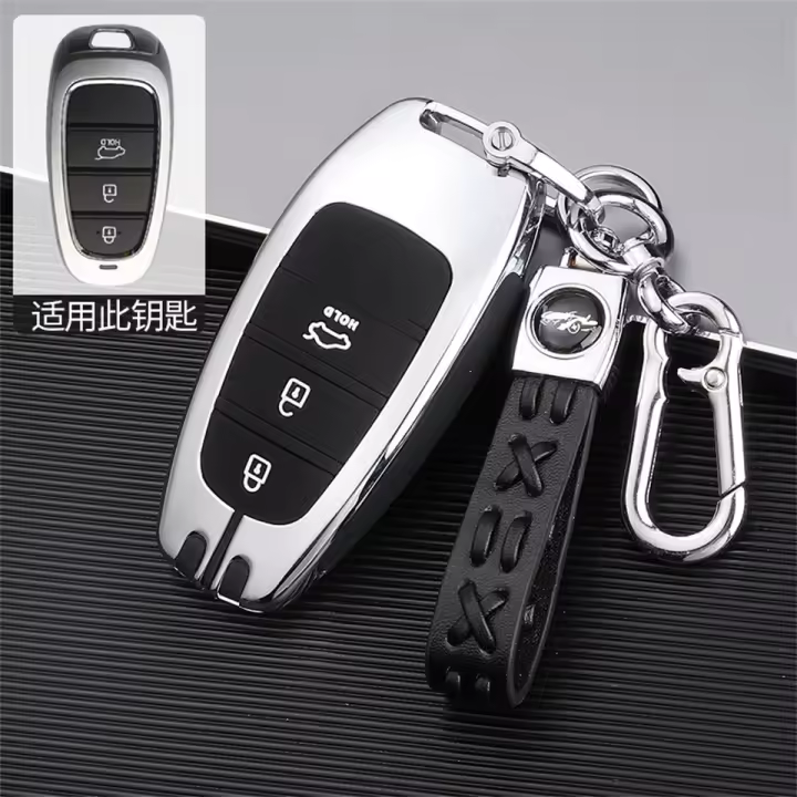 Cubierta de la llave del coche Hyundai Cubierta de llave para Solaris, Sonata, NEXO, Tucson 2020-2021 Accesorios de estilo de coche - 1