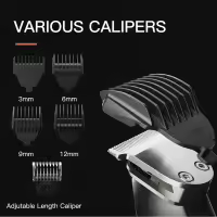 Cortadora de pelo eléctrica para hombre, máquina de afeitar profesional 5 en 1, resistente al agua, con carga usb - details 6