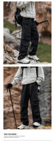 Marea marca verano hielo seda impermeable recta carga pantalones montaña al aire libre paracaidista pantalones dos desgaste monos de los hombres - details 7
