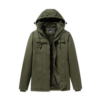 Chaqueta de Invierno de Vellón Grueso CHAIFENKO Abrigo Versátil Casual con Gorro Desmontable para Hombres Moda al Aire Libre - details 3