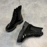 Nuevas botas cortas negras de moda geniales de moda botas de mujer de tacón grueso de suela gruesa - details 36