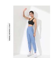 Pantalones de Yoga para Mujer de Secado Rápido Suelto, Cansado, Plisado, Bolsillos, Para Correr, Capris, Pantalones Deportivos - details 6