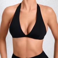 Top deportivo con escote en V profundo para mujer, sujetador Halter con espalda abierta para Yoga, almohadillas para el pecho desmontables, Top corto de entrenamiento, Fitness, Pilates - details 5