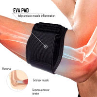 Almohadillas de compresión piezas para tendinitis, coderas para golfistas, correas para antebrazo, alivio de banda de soporte para codos de tenis, 1 unidad - details 2