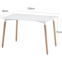 Sillas de Comedor Nórdicas Ergonómicas Material PU Ancho de 2,8cm Diseño de Patas 2 Sillas Grises - details 11