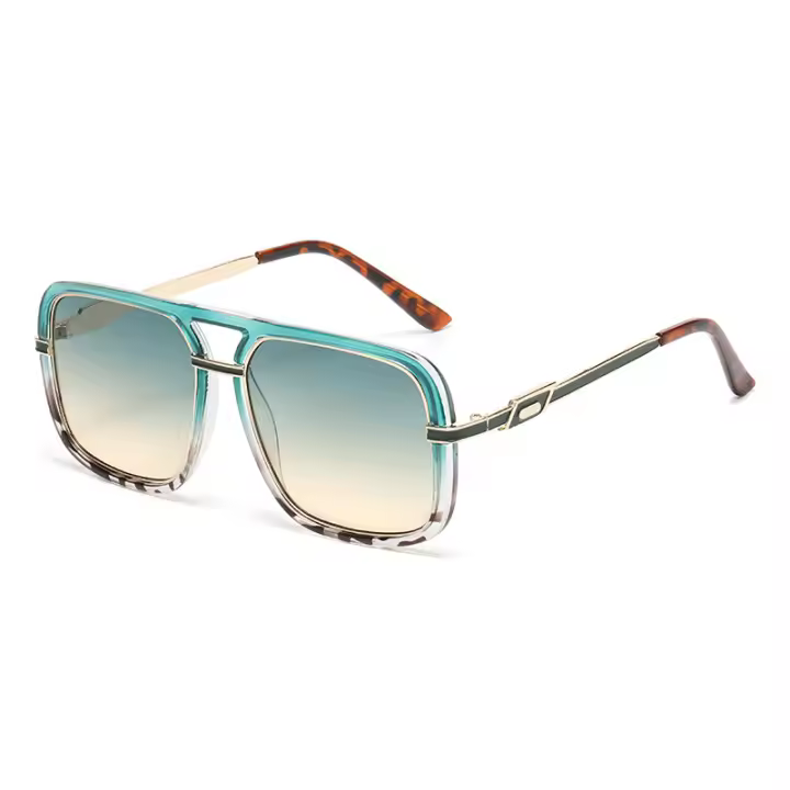 Gafas de sol para mujer, gafas lisas decorativas de doble haz, gafas de sol turísticas antiultravioleta - 1