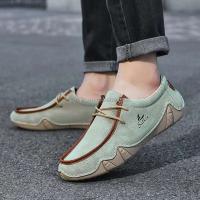 Nuevos zapatos de cuero de alta calidad para hombres para fiestas, vida diaria, cordones de goma, diseño de moda antideslizante, zapatos deportivos casuales, - details 14