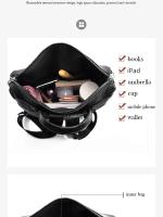Mochila Vertical de Pu para mujer, bolso cruzado de viaje de gran capacidad, tendencia informal - details 10