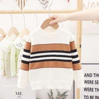 Suéter de Punto a Rayas de Moda para Niños Otoño-Invierno 2024 Ropa Cálida para 2-6 Años - details 1