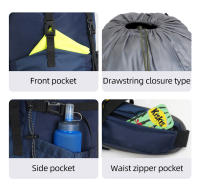 Mochila de escalada para acampar con cubierta para lluvia, gran capacidad, deportes al aire libre, senderismo, montañismo, paquete de hidratación - details 7