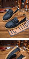 Zapatos de cuero de vaca puro de alta gama, cuero de vaca de primera capa, transpirables, suela suave, zapatos de hombre. - details 11