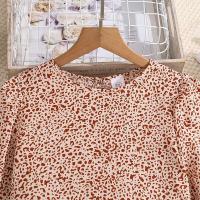 Vestido Largo con Estampado Completo para Niñas Moda Primavera-Otoño 2024 - details 4