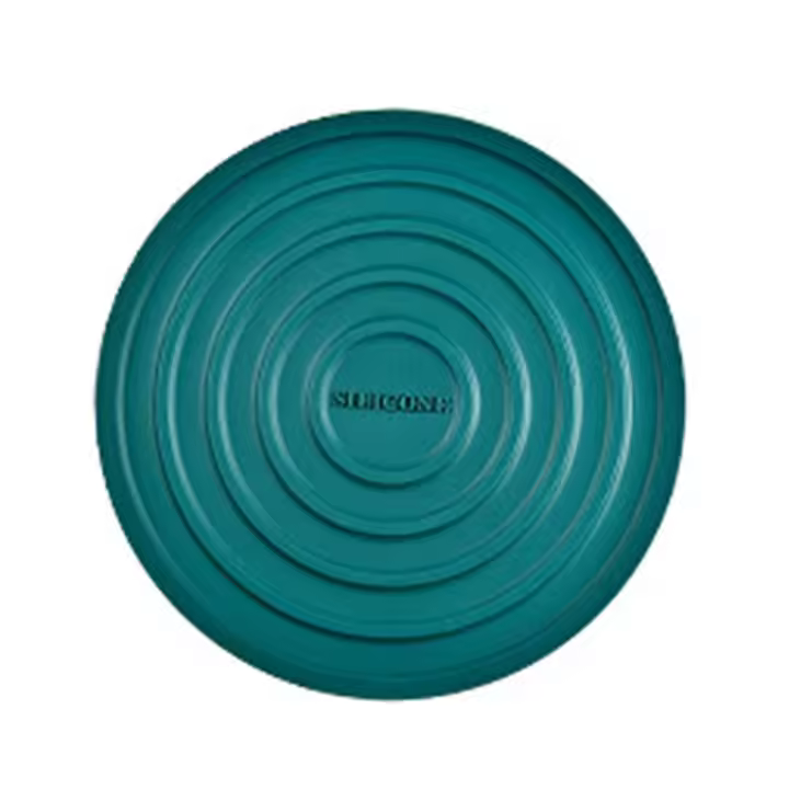 Posavasos multiusos de silicona de tres pies, tapetes circulares aislados, mesa de comedor flexible o tapetes para ollas calientes para uso en la cocina - 1