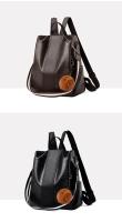 Mochila clásica de cuero sintético suave para mujer, Bolso multiusos a prueba de robo, versión coreana, novedad, envío directo - details 16
