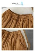 2025 nuevo grueso Harem pantalones hasta el tobillo Otoño Invierno cintura alta mujeres abajo pantalones de algodón Casual moda señora pantalones - details 10