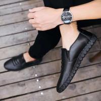 2020 Zapatillas de superficie suave con suela dura en cuir par Zapatos casuales de cuero genuino para hombres en el Hotel Piazza del Popolo en Italia - details 12
