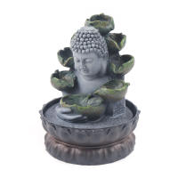 Fuente de habitación con iluminación, fuente de cascada de mesa de Buda, meditación Fengshui, decoración Interior relajante para regalo de la suerte - details 2