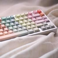 Rainbow colorful original factory height five-sided sublimation nical keyboard keycap 134 keys small full set - details 4