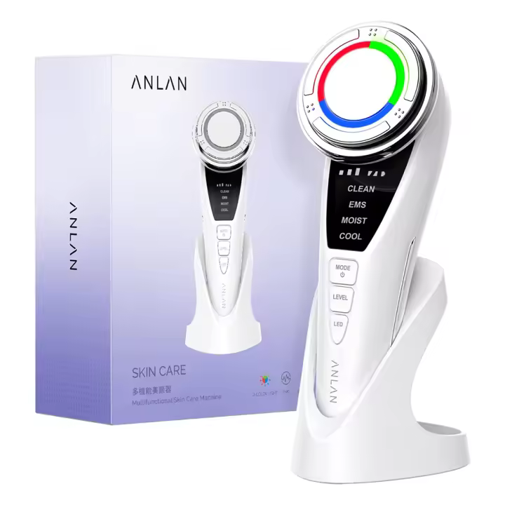 ANLAN Masajeador Facial Pro, Compresión Fría, Microcorriente, Terapia de Luz Ligera para Rejuvenecimiento Adecuado para Todos los Tipos de Piel Herramienta de Cuidado de la Piel de Belleza - 1